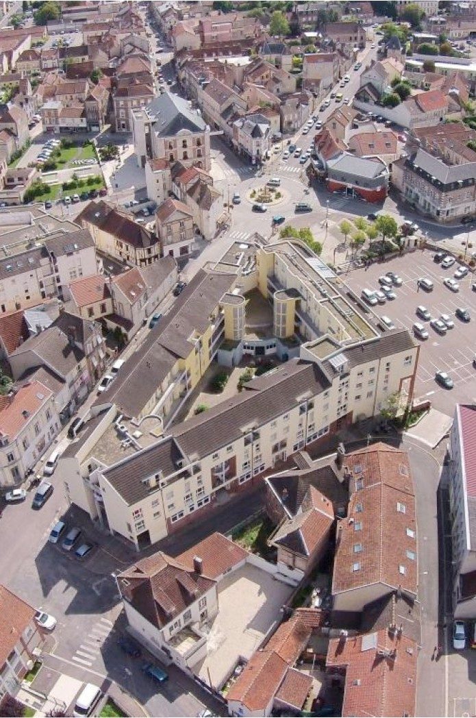 Vue aérienne Centre Romilly